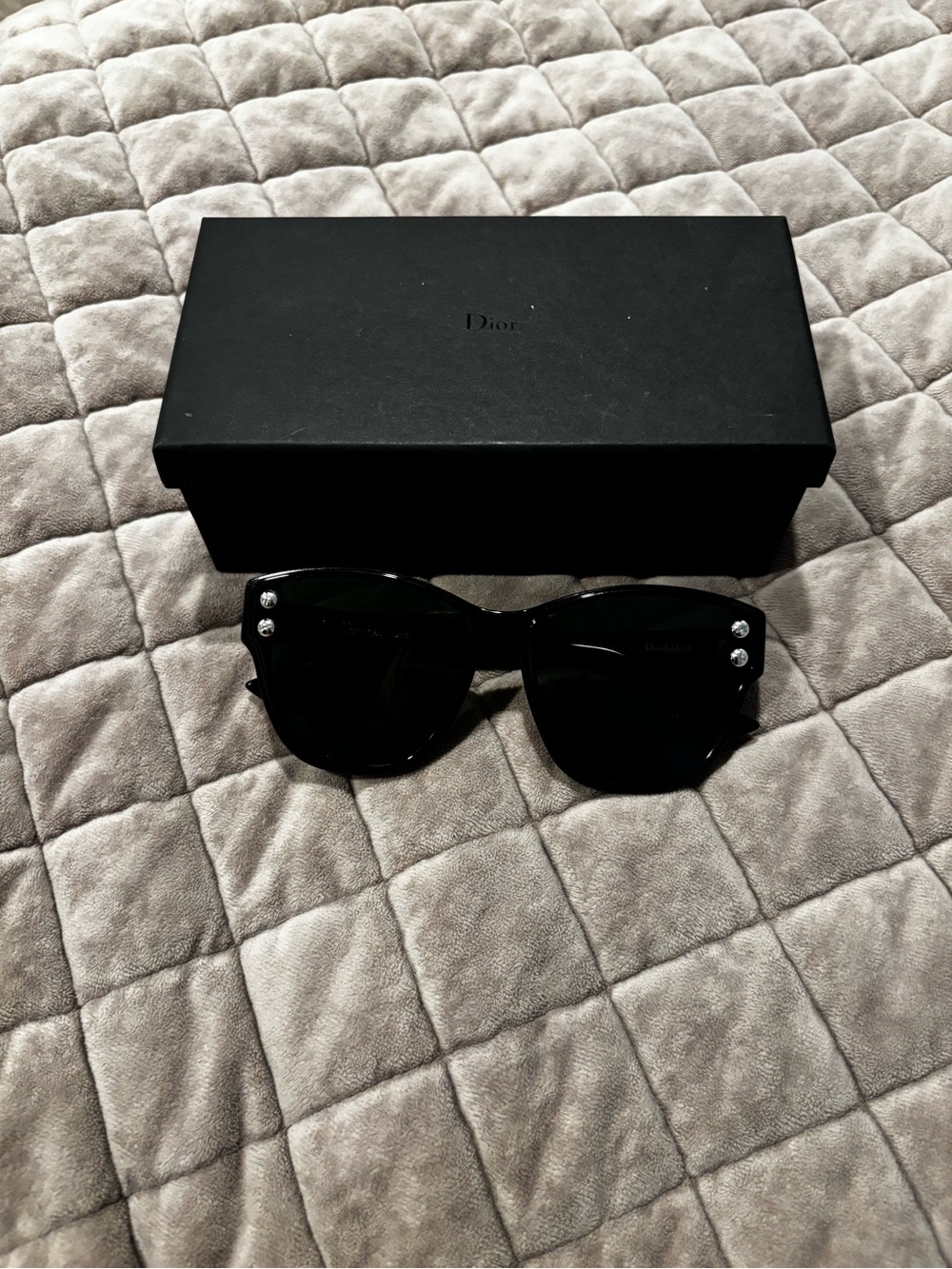 Vintage DiorAddict3 Black Sunglasses with Protective Case